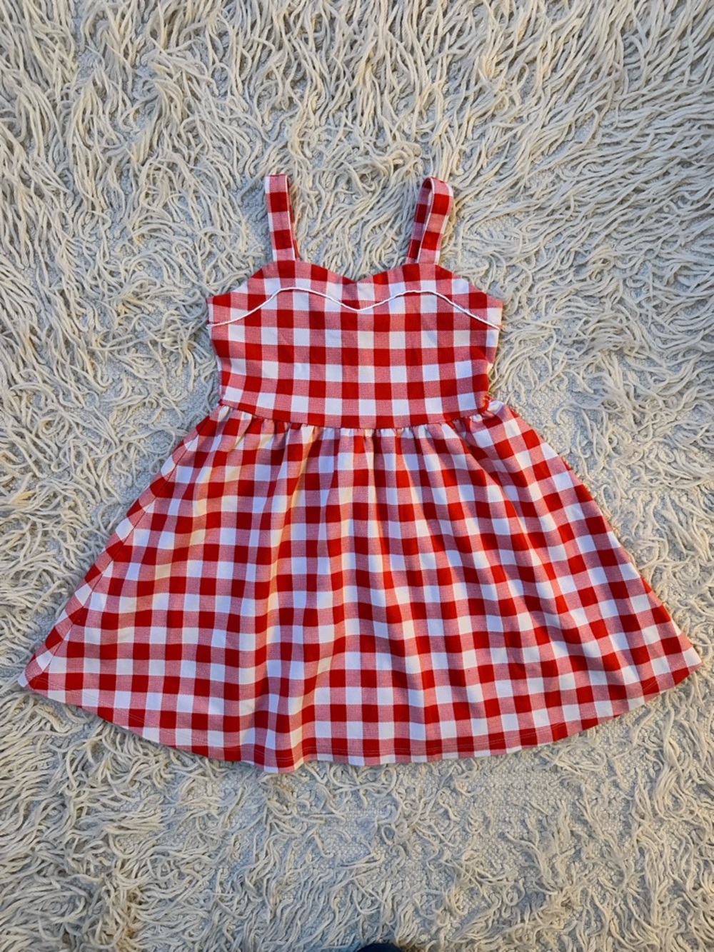 Janie and Jack Red Gingham Ponte Dress | Girls size 8 | EUC ♥️